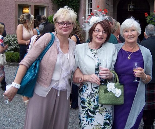 Sherry, Susie & Janet @ Gaynor's Wedding, Inverness, September 2015