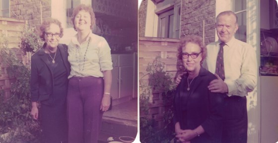 Ann and Reg Breeze with Rose in c1976 - friends for life from 1948