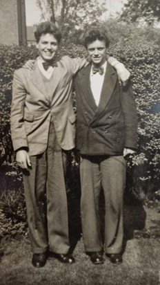 Dad and friend Norman Davies