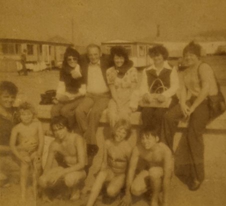 A very old Polaroid. Neptune Hall Caravan Park, Towyn. 