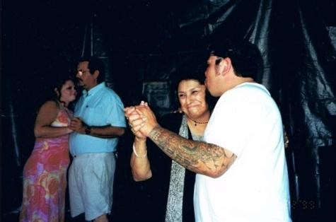 Robert dancing with his Mom