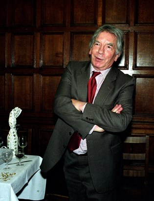 Fergus speaking at his retirement party in 2002
