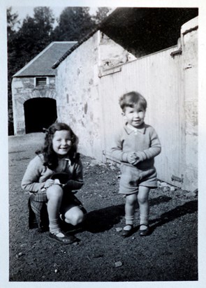 Anne and Fergus, aged 2