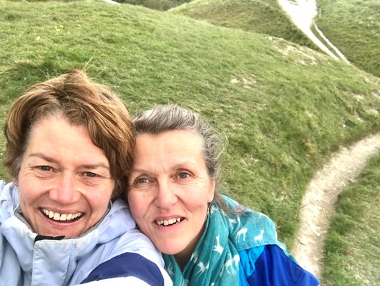 last walk together on the Sussex Downs May 2019