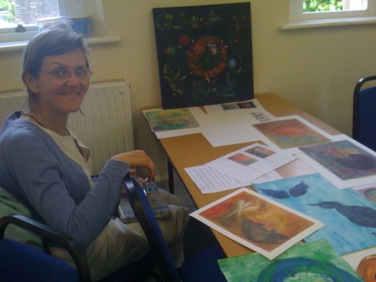 MA Transpersonal Arts & Practice, exhibition day 7th Sept 2010 - a star student!