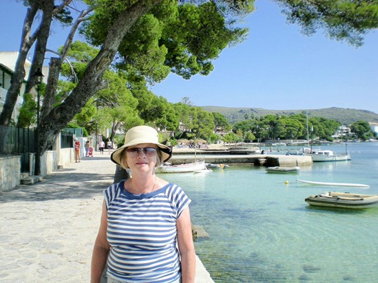 Mum enjoying beautiful Pollensa, Majorca 