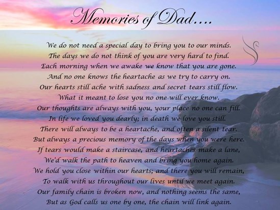 Poem for our Dad x