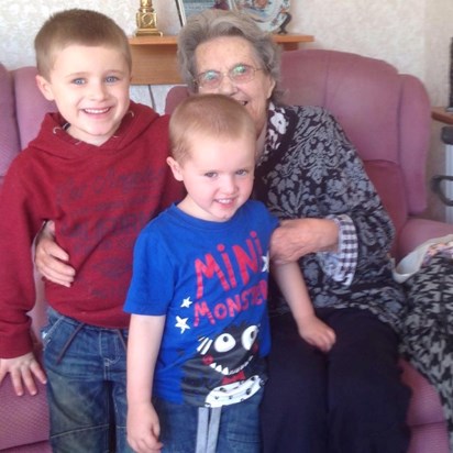Aunt Iris and grandsons