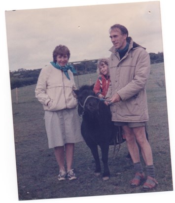 Merete, Charles and Heidi - around 1985? 