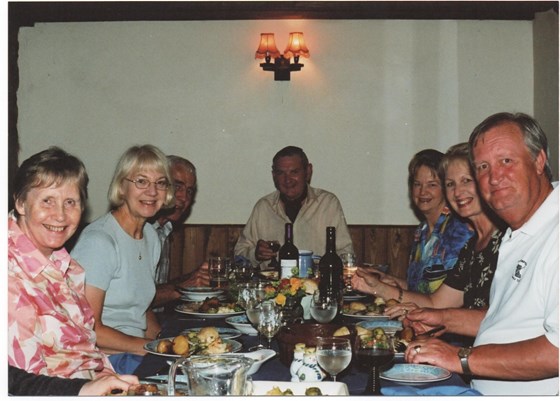 (left to right) Merete, June, Rob, Mike, Kay, Carol, Brian - 2002? 