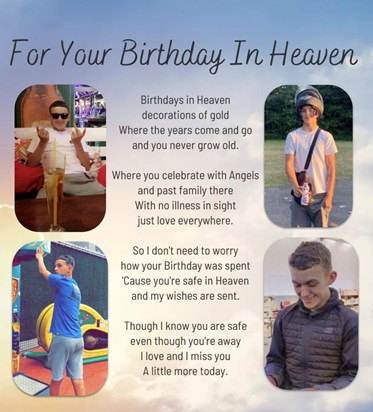 Happy heavenly 19th birthday son ❤️