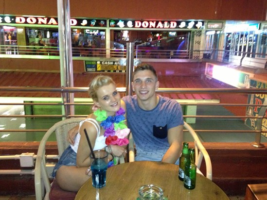 In Gran Canaria with boyfriend Ryan 2013