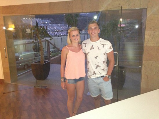 In Gran Canaria with boyfriend Ryan 2013