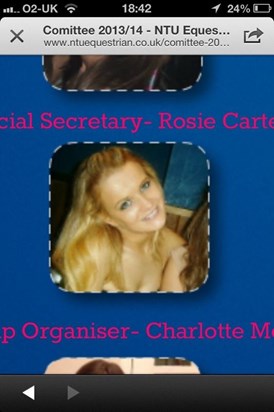 Rosie was so excited to become Social Secretary at Nottingham Trent's Equestrian Society