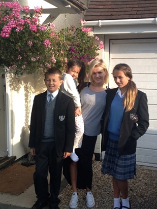 With three of her siblings - Amber, Tom and Phoebe