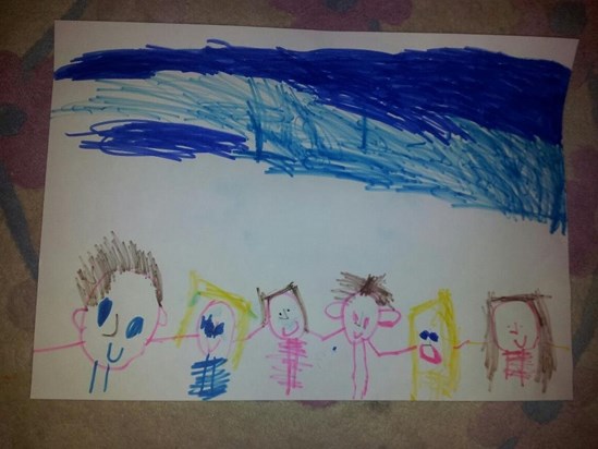 Phoebe's drawing of her family 