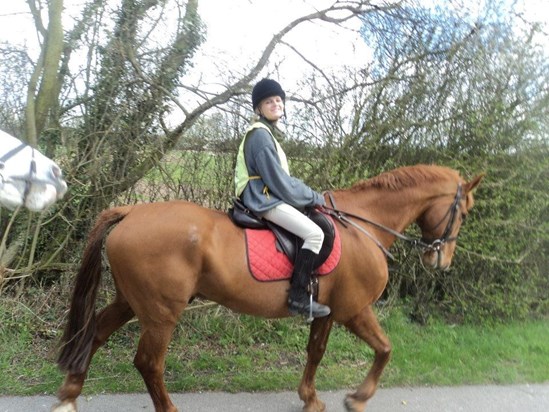 Rose doing what she loved doing, riding 