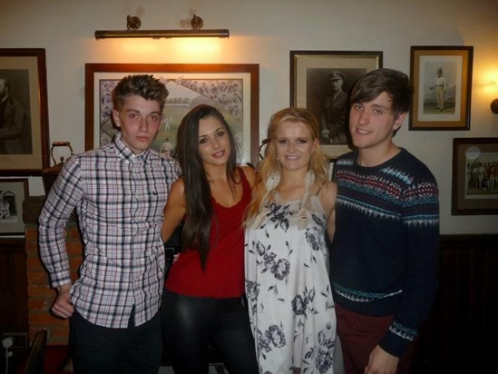 Rose with some of her best friends, Nathan, Jade and John