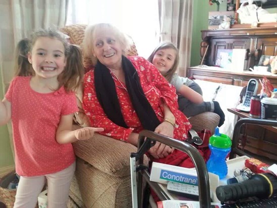 Nan with 2 of her greatest treasures, her great granddaughters