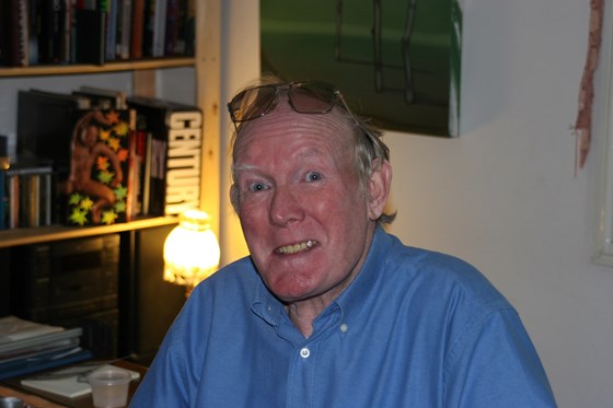 Terry visiting Graham in Hackney in 2005.