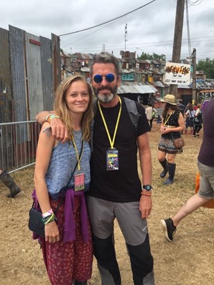 With Molly at Glastonbury, 2017