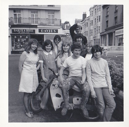 With friends in Brighton, 1968