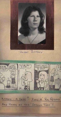 Karen in younger years, from her yearbook
