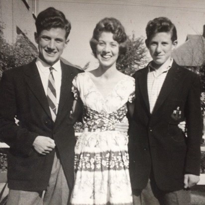 Love of Family - Chris in his school uniform with Carol and Jimmy