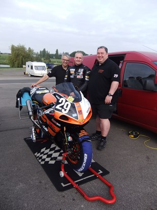 Andy, Wiggy & Stevie. Mallory park, 2014.