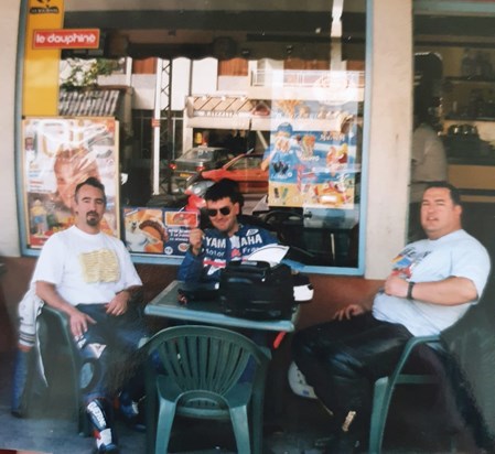 The 3 musketeers. South of France late 90's. Another Bol D'Or trip.