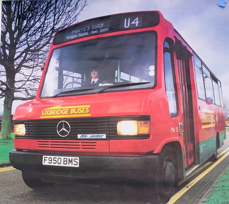 Lesley driving Uxbridge bus service