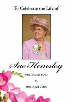 To Celebrate the life of Sue Hemsley