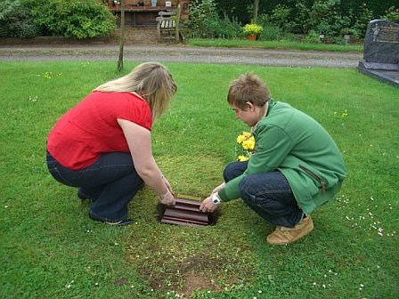 Me and Andrew with Mums ashes