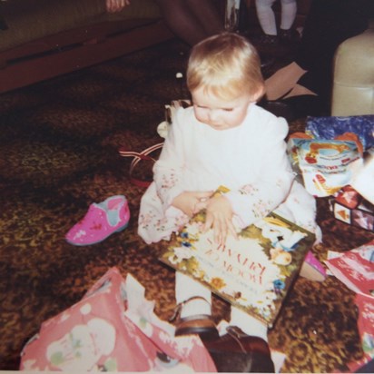 This was your first Christmas. You were beautiful then and always. We'll miss you like mad this Christmas. Love you. Xx