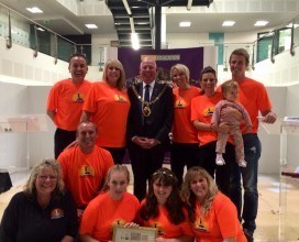 Charity for kids commitee with the mayor of Hastings on winning 2014 Charity of the year award  272x