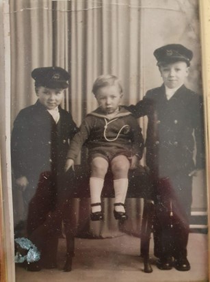 Don with his older brothers, George and Ken