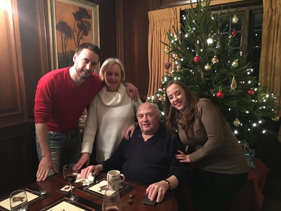 Paul at Christmas 2018 with his wife and children
