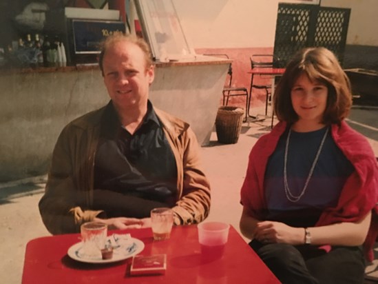 Paul and Julie, visiting Dody’s birthplace in 1990