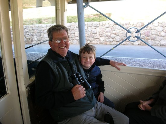 ON THE TRAM GOING UP THE GREAT ORME - HAPPY MEMORIES. 2005