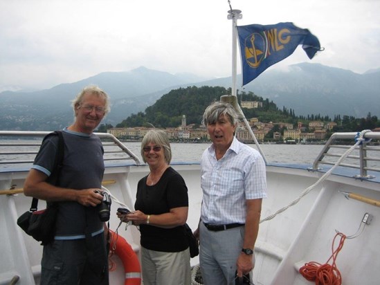 With Anne and Geoff - Lake Como