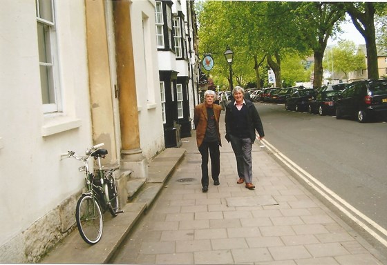 Dad with Derek taking a stroll in Oxford