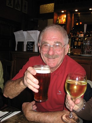 George and pint of Tetleys at Red Lion Inn 2007