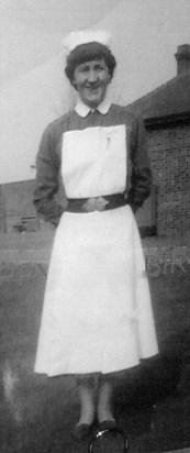 Bettty Fennell in nurses uniform