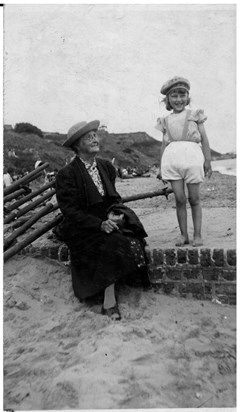 Mary Jane Head(nan) and Janet Boulter at Walton on the Naze