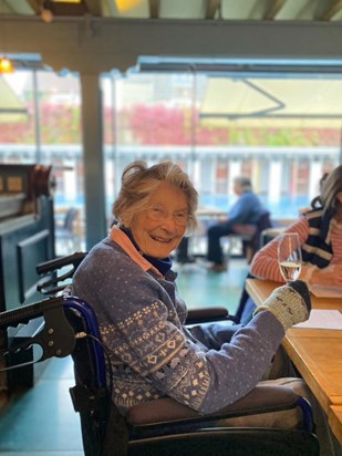 Cheers! 94th birthday lunch at the Lido