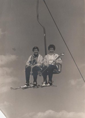 Jane & Joan Fitzgerald, Aspen, CO 1960 or'61