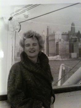 Anneliese in New York in December 1957.