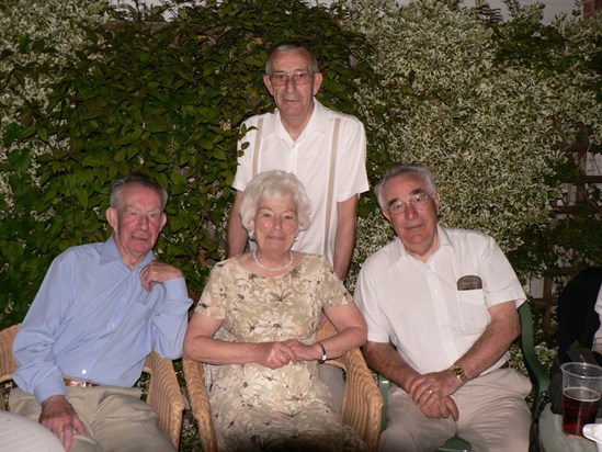 Joan with her brothers Eric, Alan and John