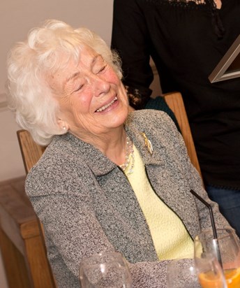 Enjoying the occasion at her 90th birthday celebration