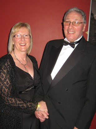 Amanda and Tony - all poshed up for a casino night in Wigan